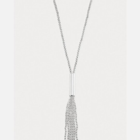 NWT Uno De 50 Jellyfish Long Statement Beaded Necklace Tassel BOLO Silver Plated - Picture 3 of 16